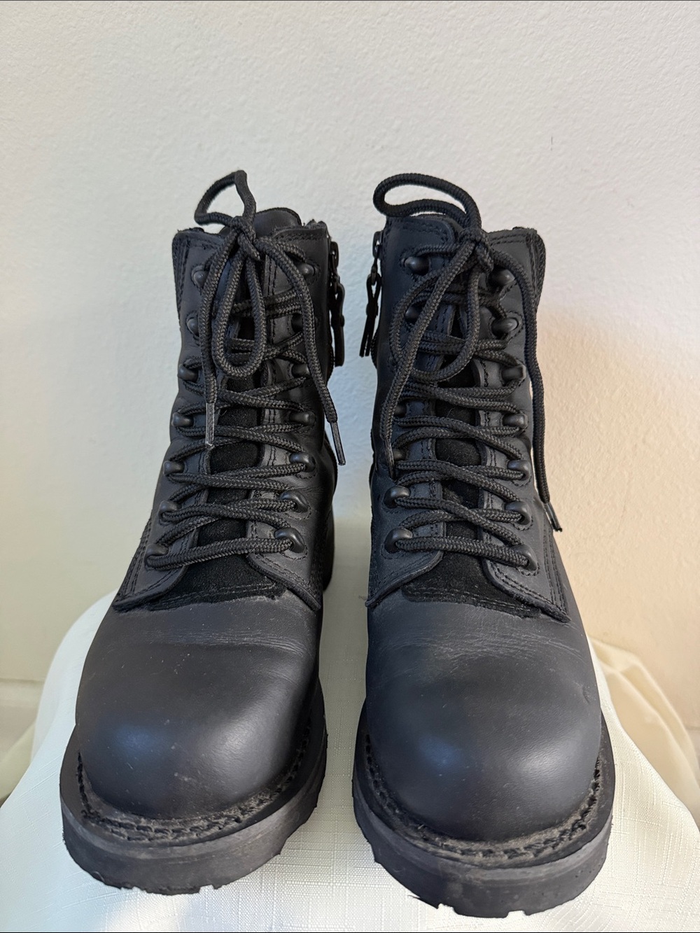 Harley Davidson Black Tactical Lace-Up Work Boots